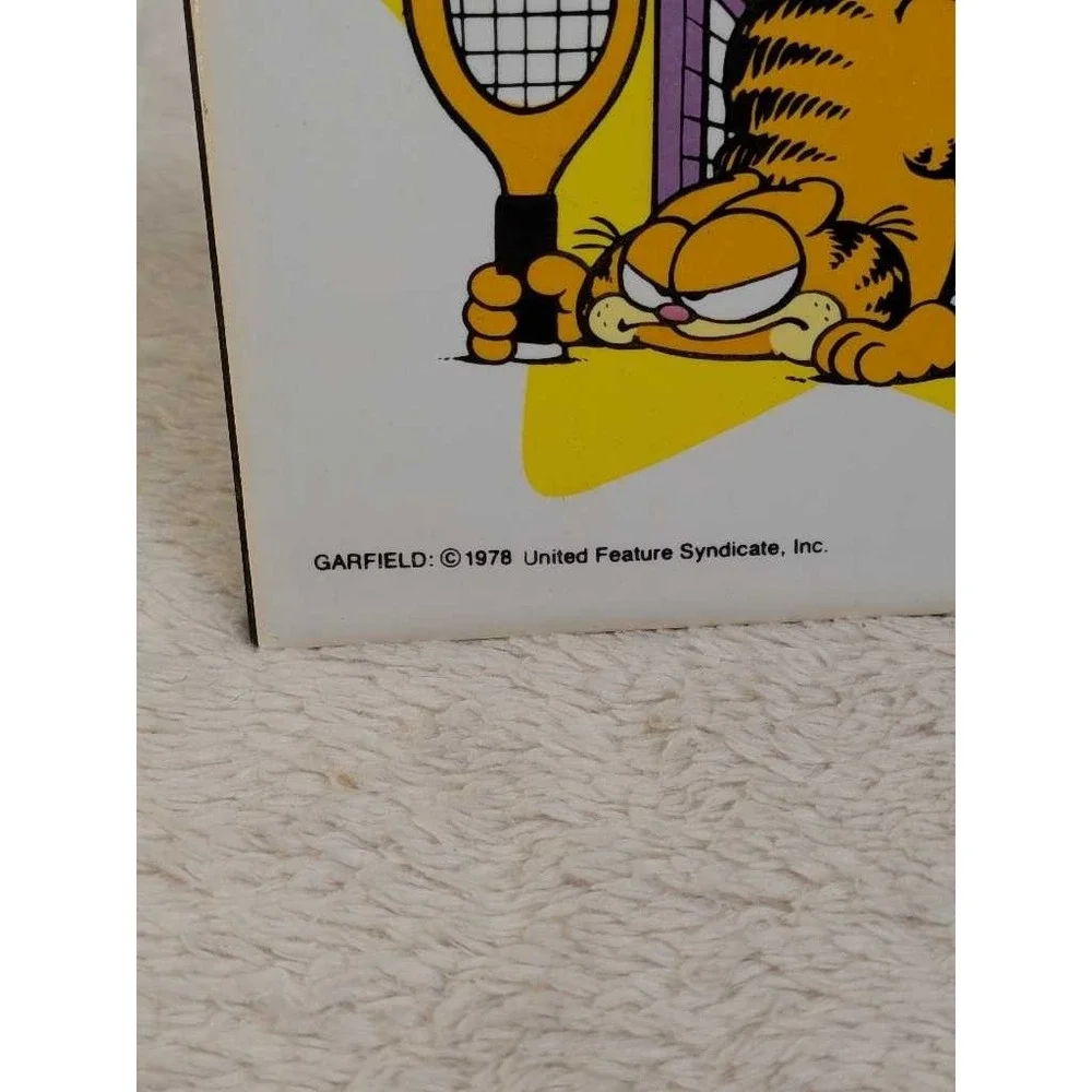 Garfield All Star Tennis Ceramic Photo Jim Davis Enesco 1978